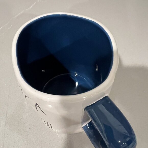 Rae Dunn “America The Beautiful” Artisan Collection Magenta White Blue Large - Picture 2 of 6